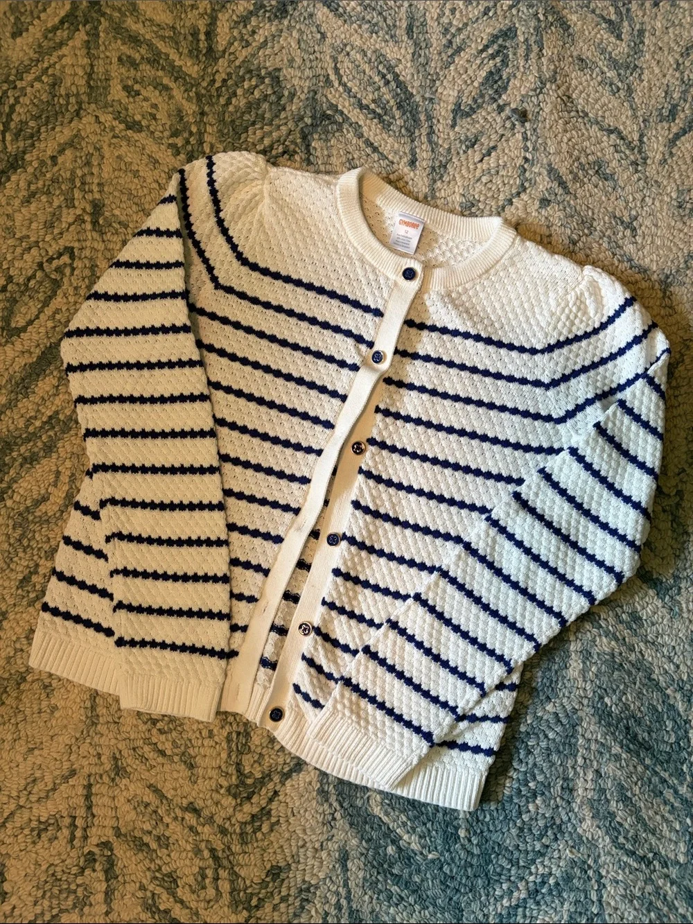 Gymboree Blue & White Cotton Cardigan
